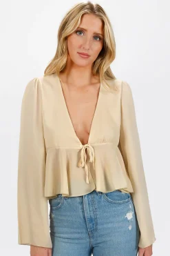 Tobi Aalizah Plunging Blouse -
