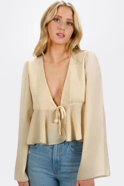 Tobi Aalizah Plunging Blouse -