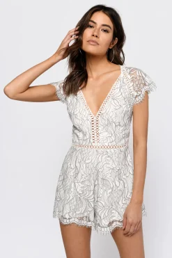 Tobi Ace Of Lace Up Romper -