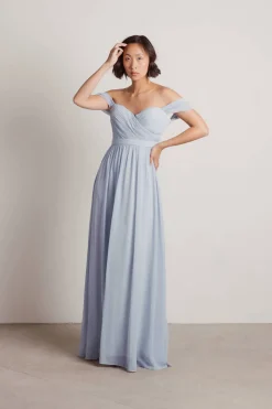 Tobi Adrienne Off The Shoulder Sweetheart Maxi Dress - Ivory