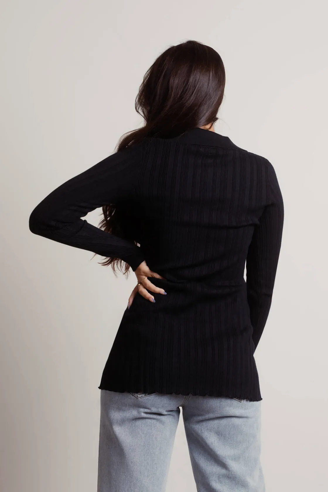 Tobi After Hours Collared Button Up Sweater