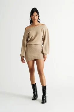 Tobi Afternoon Stroll Ribbed Sweater Mini Dress -