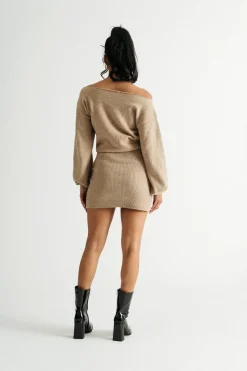 Tobi Afternoon Stroll Ribbed Sweater Mini Dress -