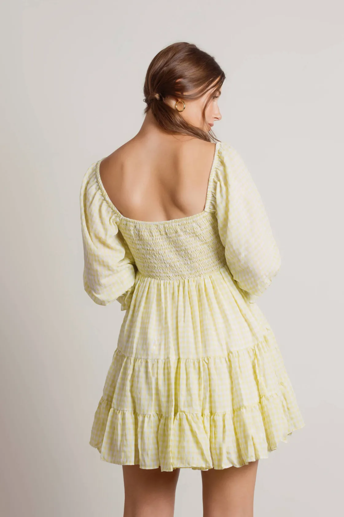 Tobi Afternoon Sun Tiered Babydoll Mini Dress -
