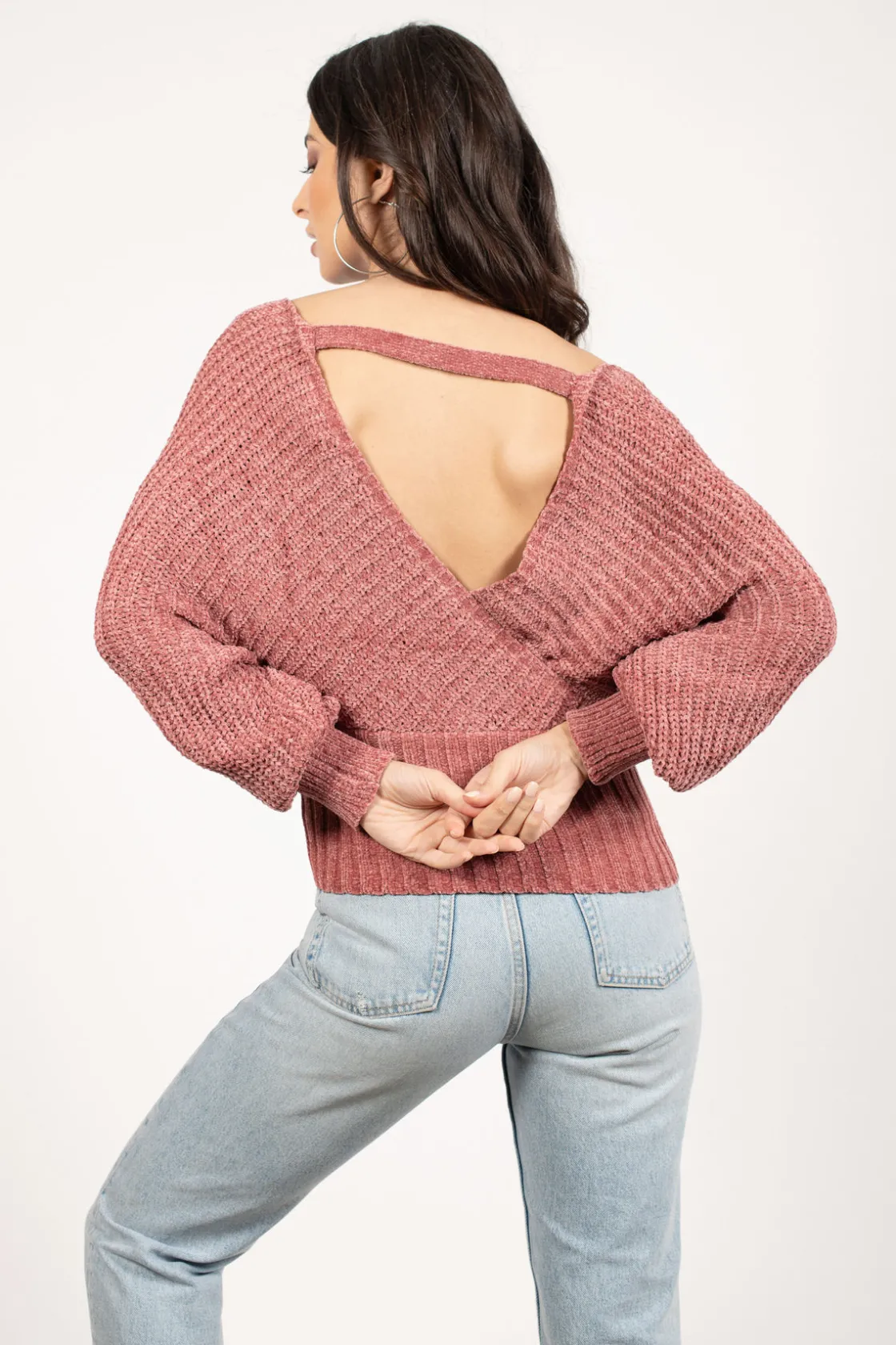 Tobi Alana Surplice Sweater -