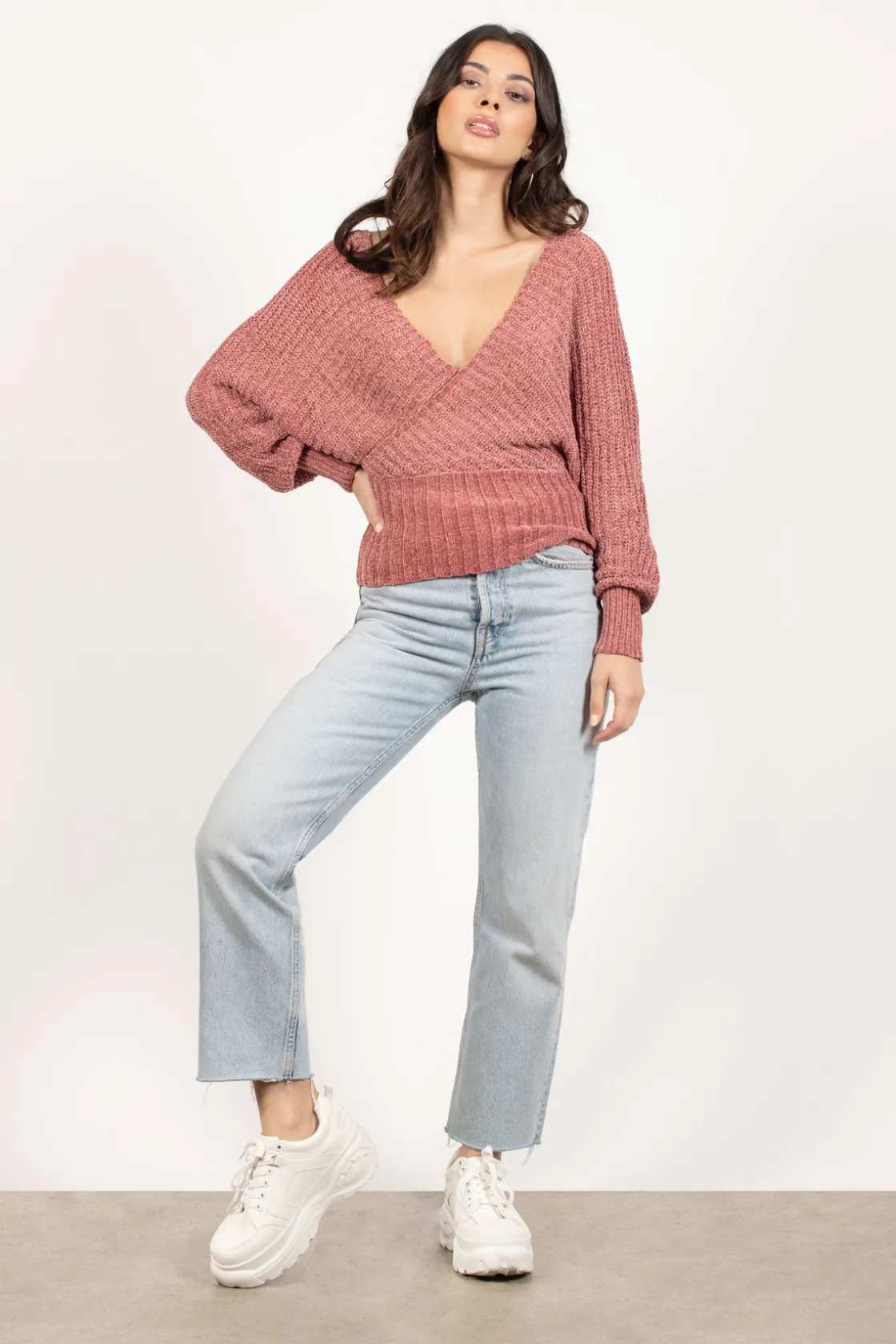 Tobi Alana Surplice Sweater -