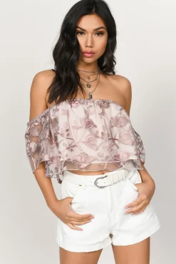 Tobi Alanna Crop Top - Rose