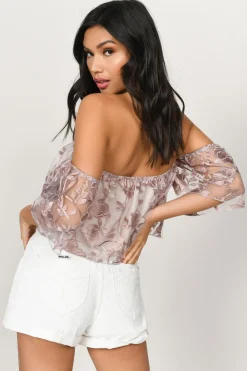 Tobi Alanna Crop Top - Rose