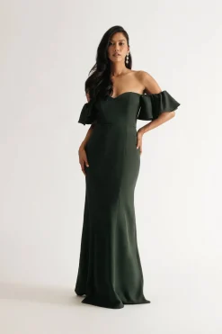 Tobi Alara Ruffle Off The Shoulder Maxi Dress -
