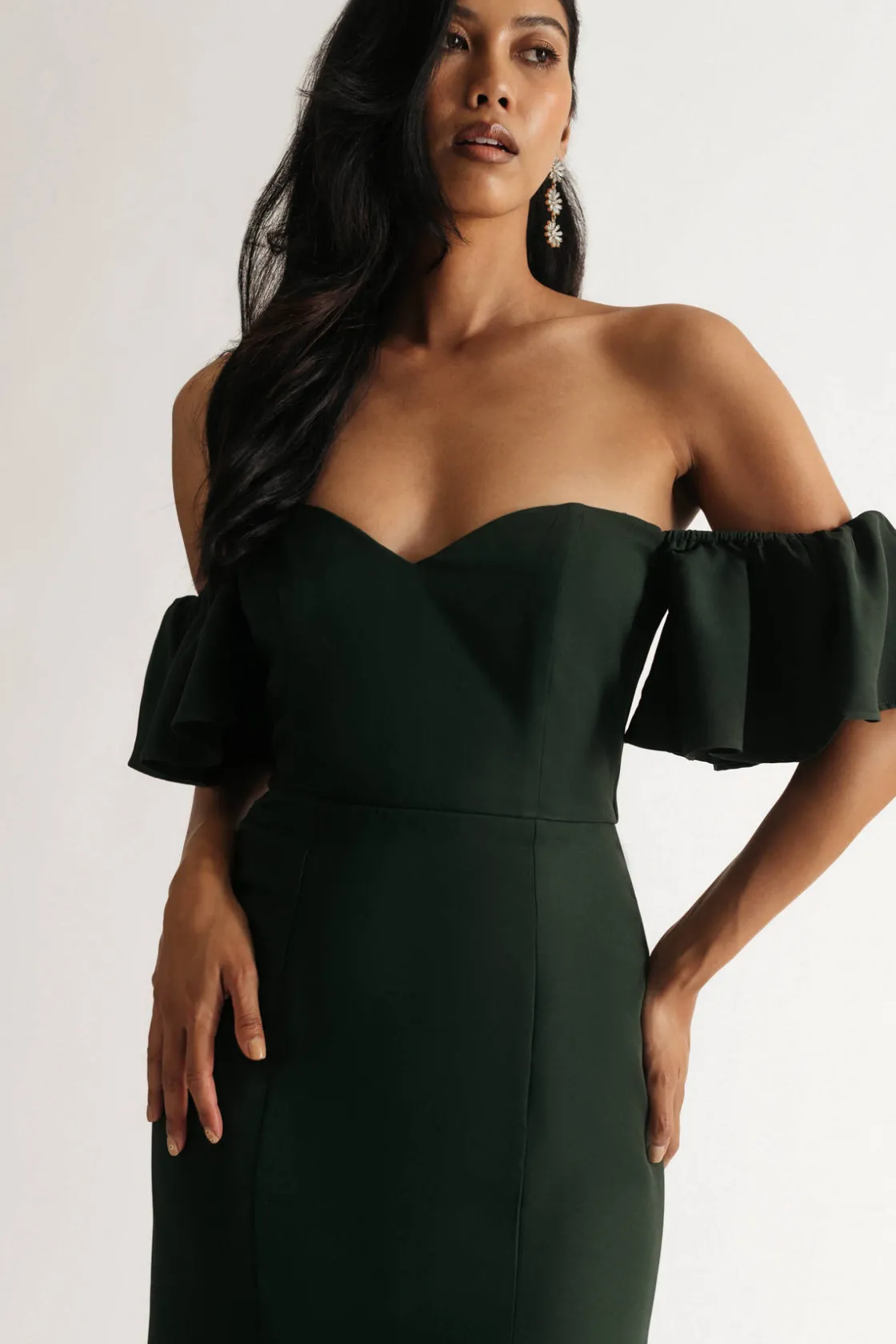 Tobi Alara Ruffle Off The Shoulder Maxi Dress -
