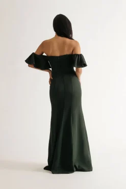Tobi Alara Ruffle Off The Shoulder Maxi Dress -