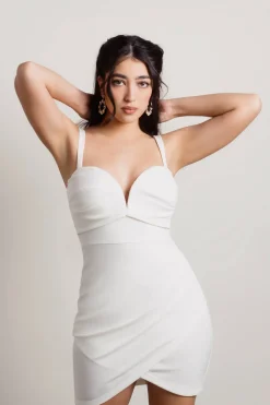 Tobi Alexandria Surplice Bodycon Mini Dress - Black