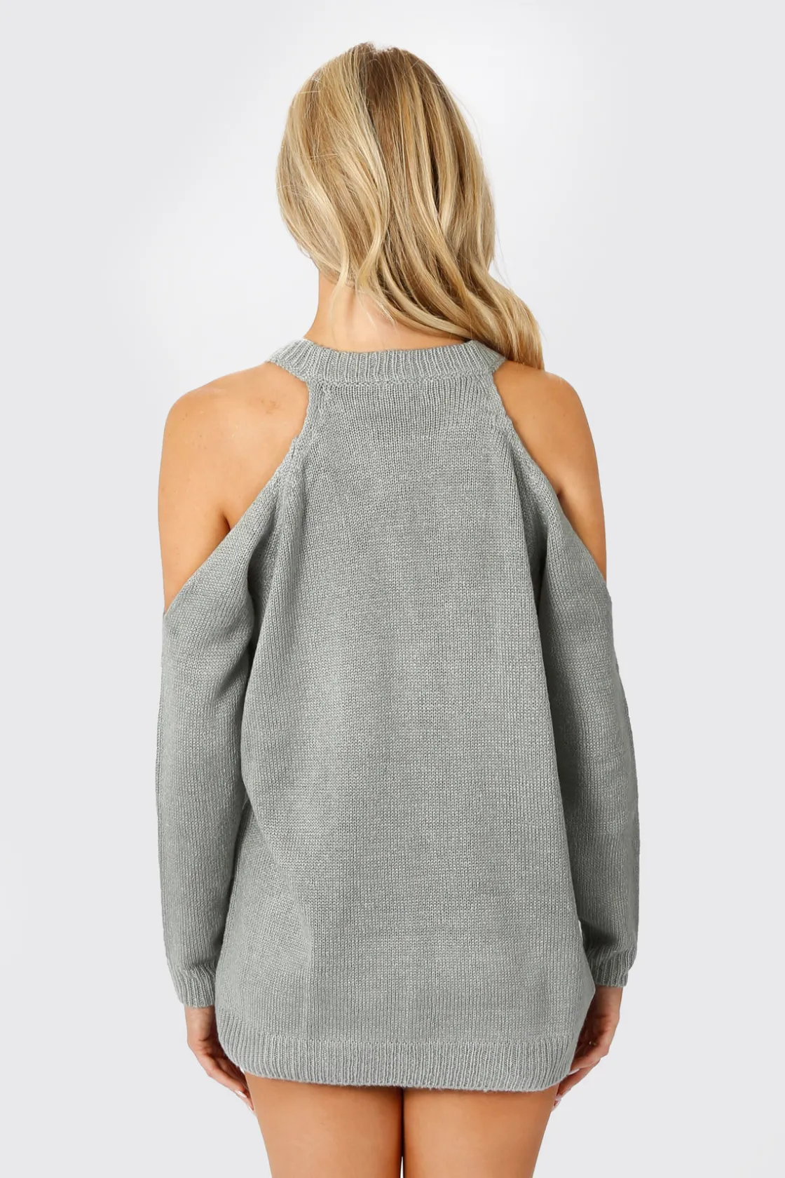 Tobi Alia Cold Shoulder Sweater - Toast