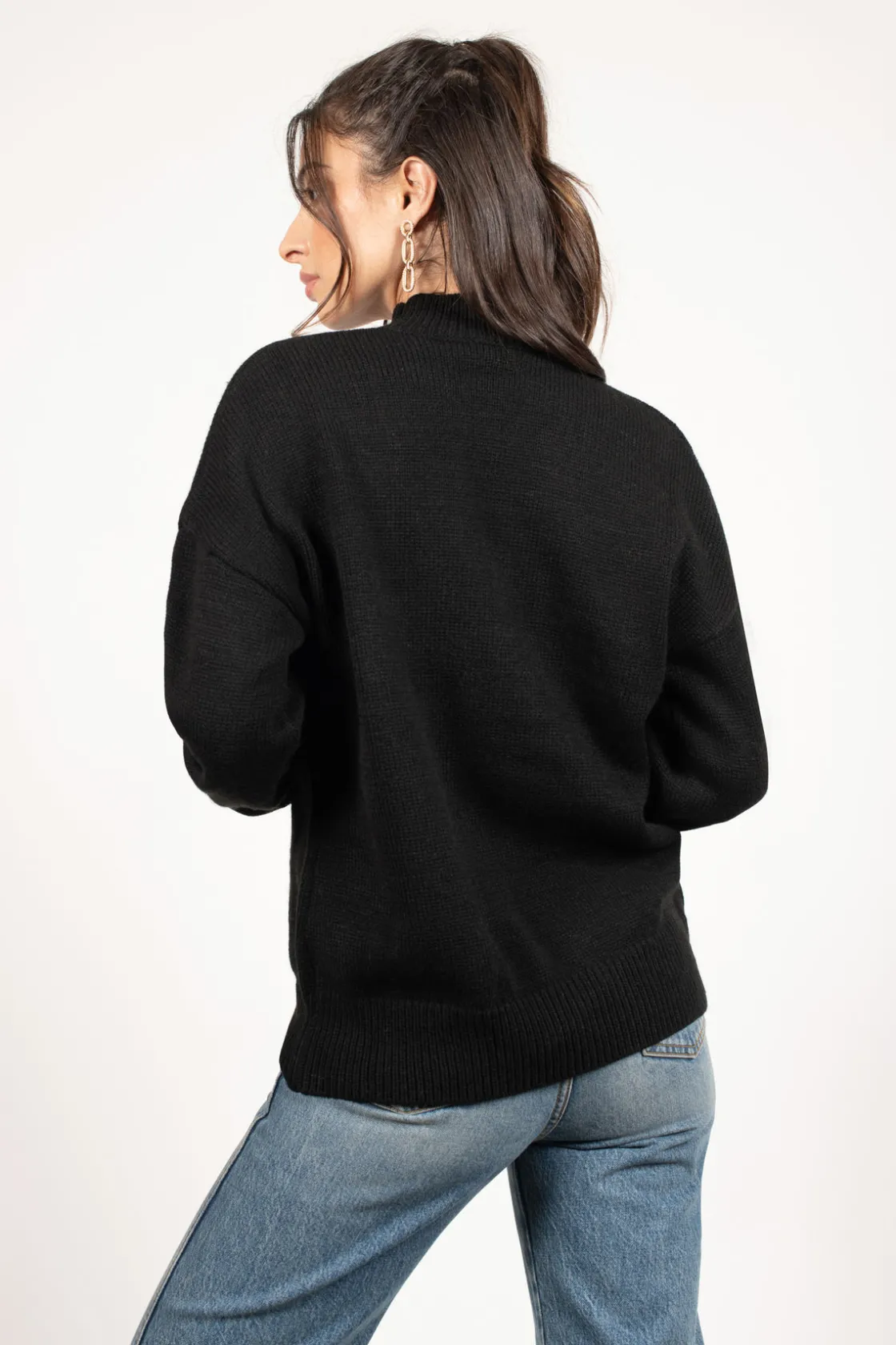 Tobi Alice Choker Neck Sweater - Taupe