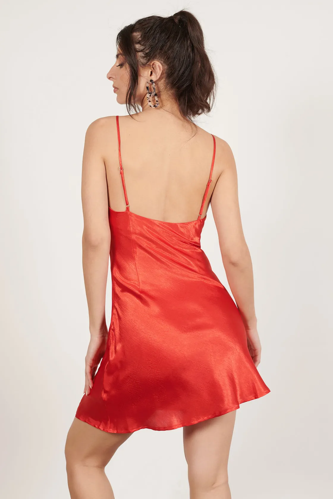 Tobi Alina Satin Slip Mini Dress -
