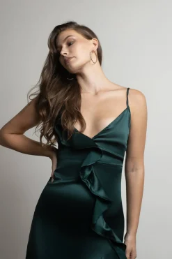 Tobi Alisa Asymmetrical Ruffle Maxi Dress -