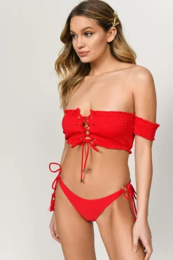 Tobi All I Have Side Ties Bikini Bottom - White