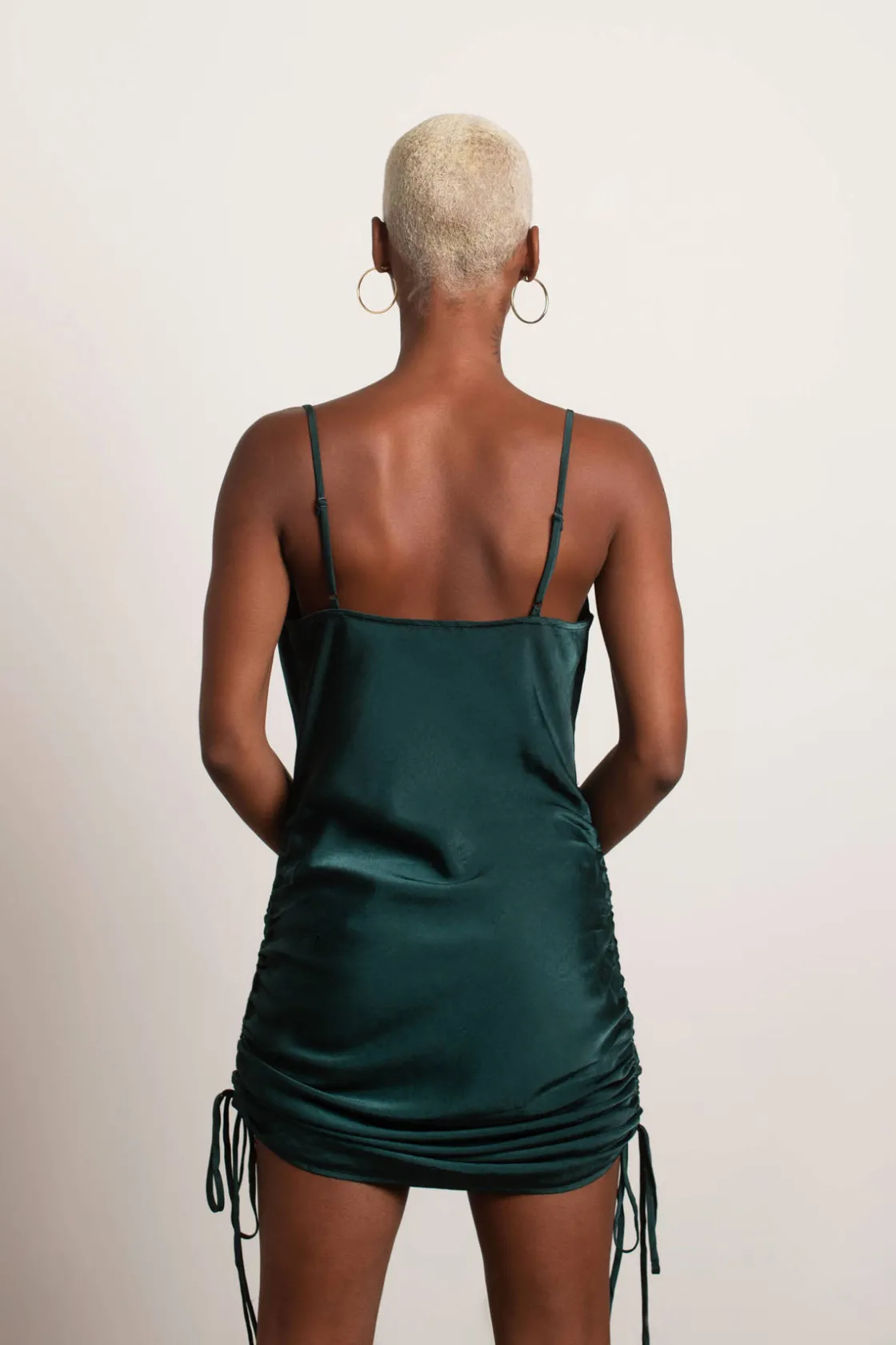 Tobi All In Time Satin Cowl Neck Mini Dress - Cranberry
