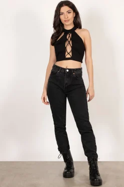 Tobi All Night Crop Top - White