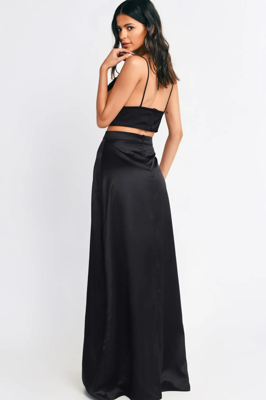 Tobi All Of Me High Slit Maxi Skirt - Wine