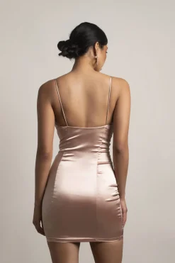 Tobi All Or Nothing Satin Bustier Mini Dress -