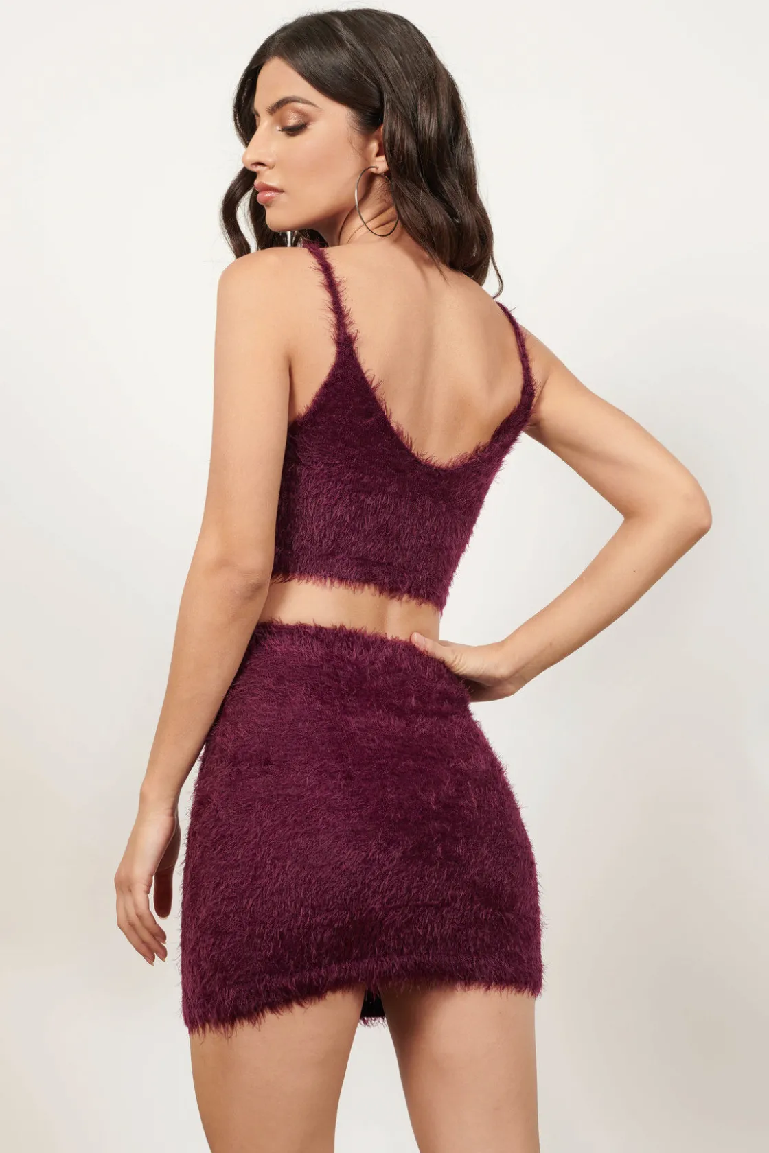 Tobi All That Fuzz Fuzzy Mini Skirt -