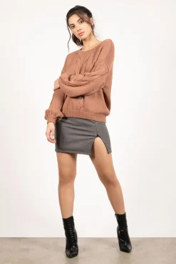 Tobi All The Feels Knit Sweater - Beige