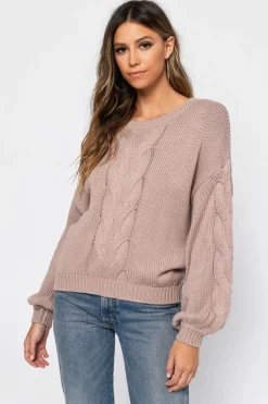 Tobi All The Feels Knit Sweater - Beige
