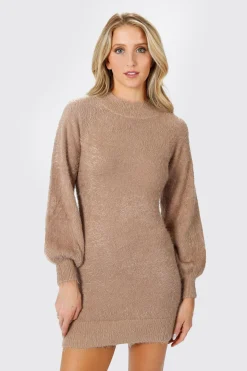 Tobi All The Hugs Fuzzy Sweater Mini Dress -