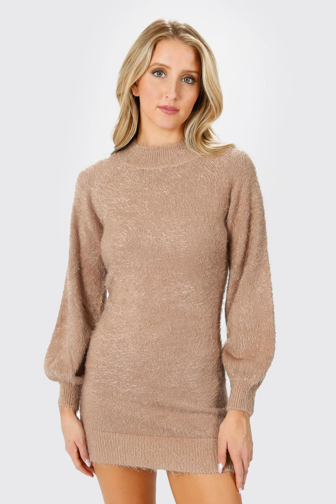 Tobi All The Hugs Fuzzy Sweater Mini Dress -