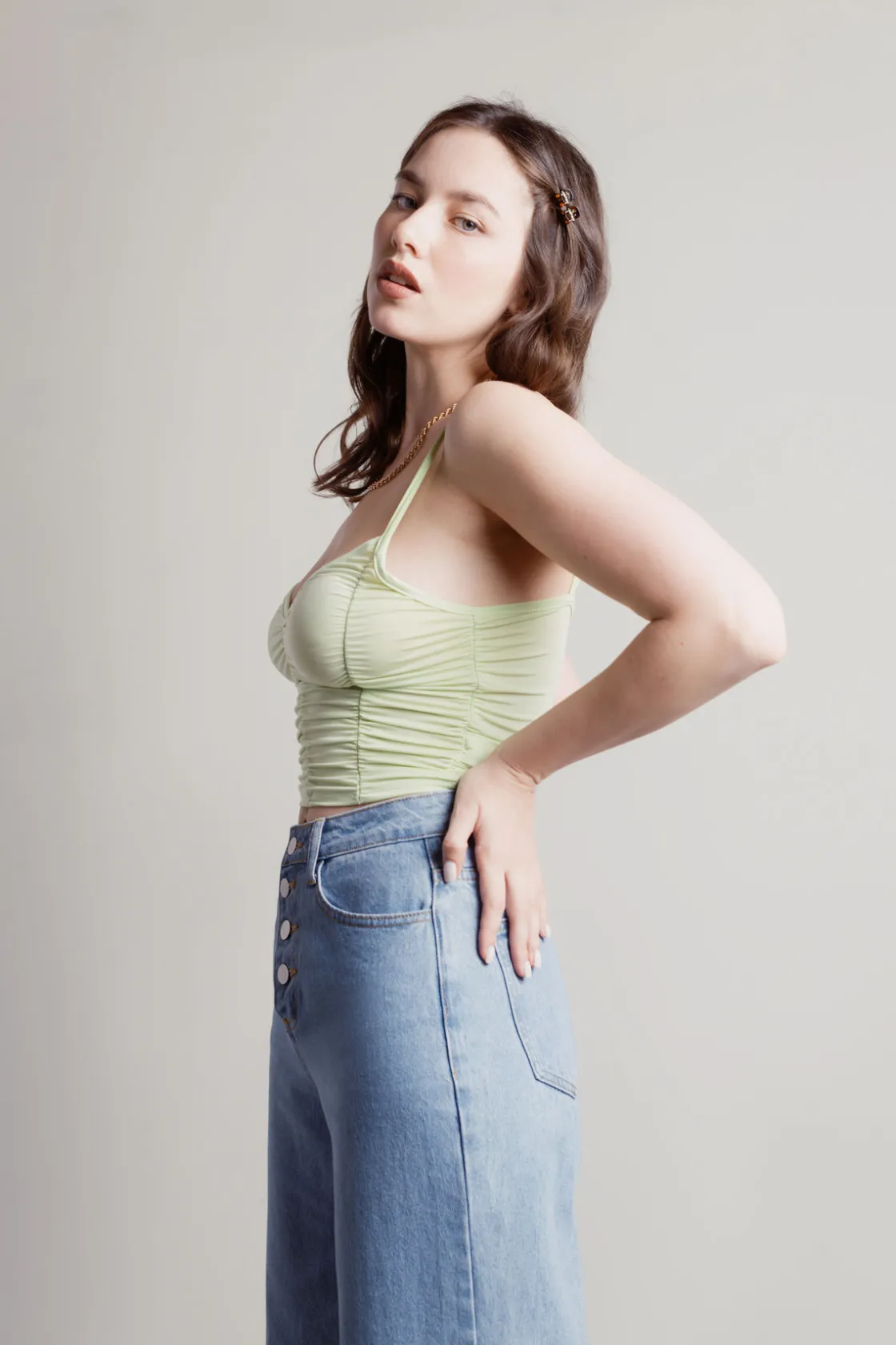 Tobi All The Money Crop Top - Mint
