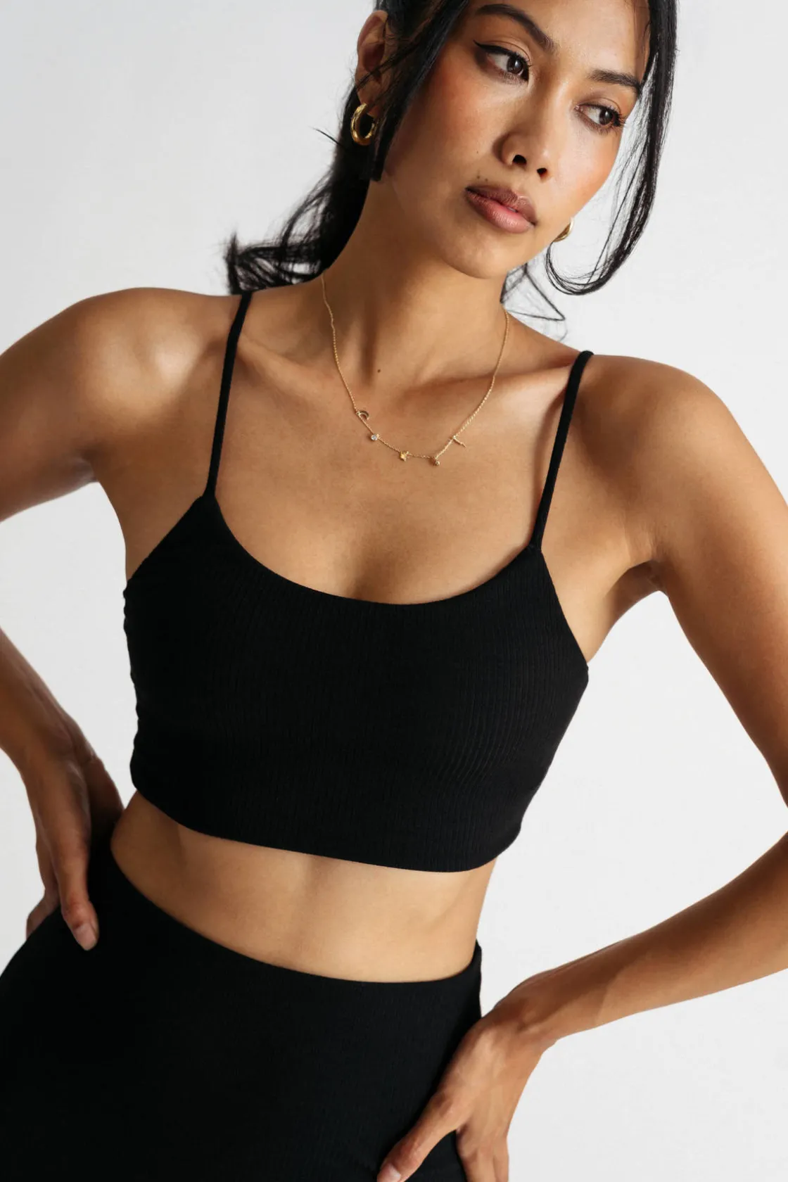 Tobi Almost There Ribbed Crop Top And Midi Skirt Set -