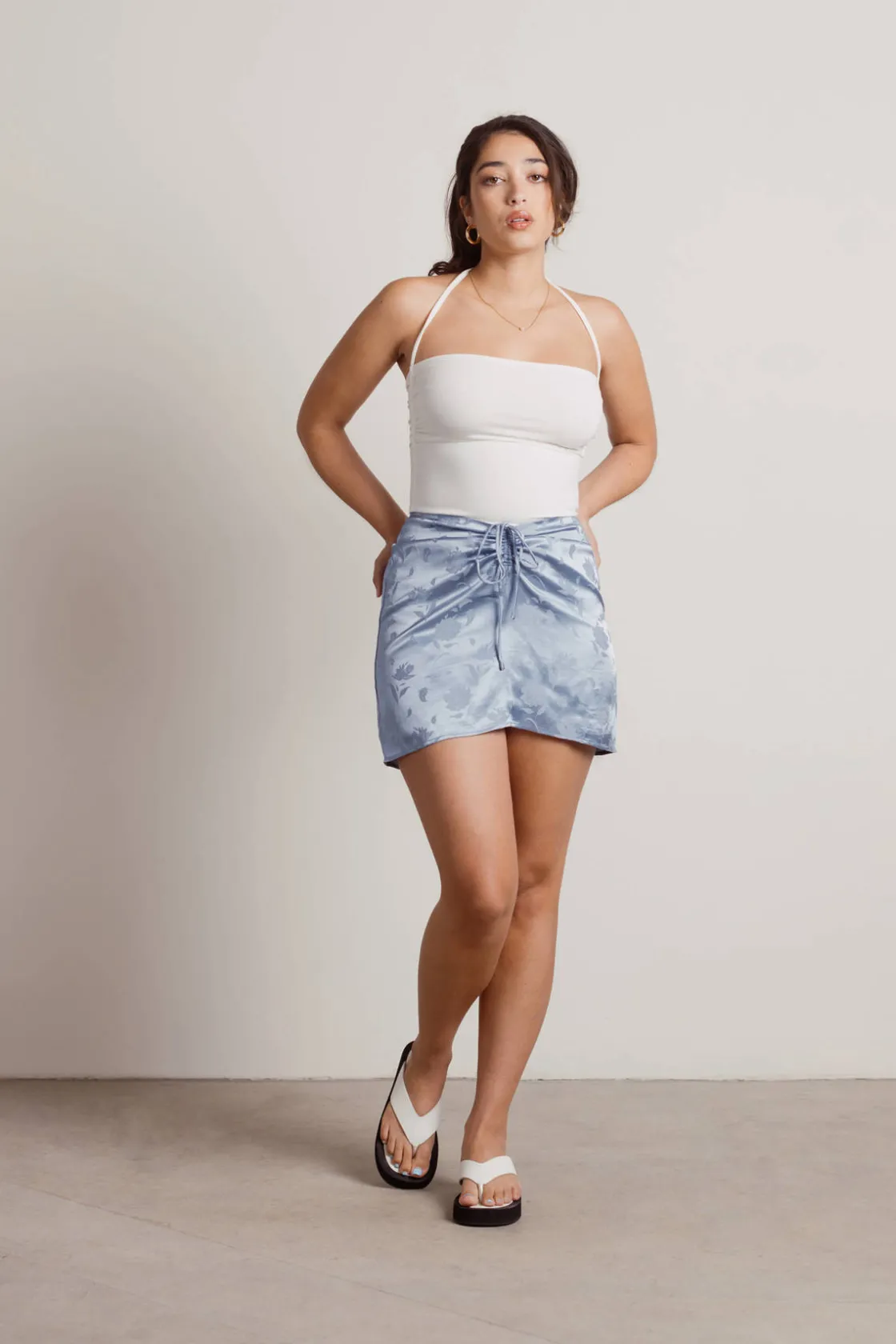 Tobi Alondra Floral Jacquard Mini Skirt -