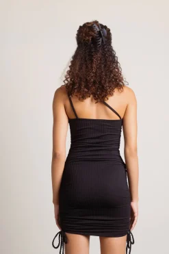 Tobi Already Told You Ruched One Shoulder Mini Dress - Olive
