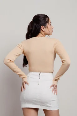 Tobi Always Here Front Tie Sweater -