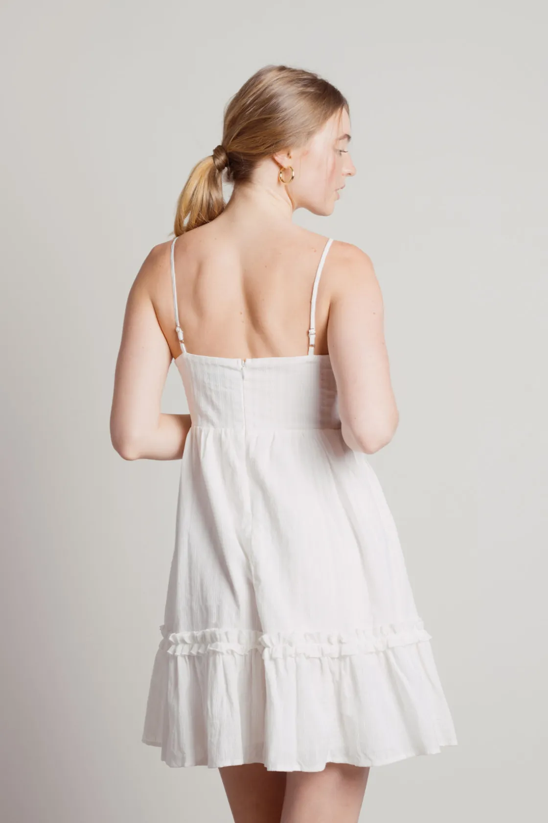 Tobi Always On Time Ruched Skater Mini Dress -