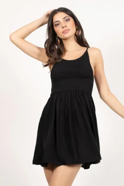 Tobi Am I In Trouble Smocked Skater Mini Dress -