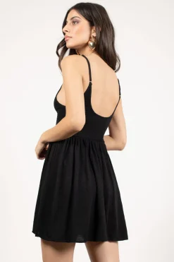 Tobi Am I In Trouble Smocked Skater Mini Dress -