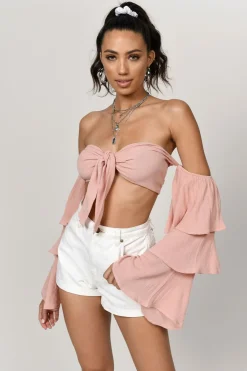 Tobi Amy Crop Top - Blush