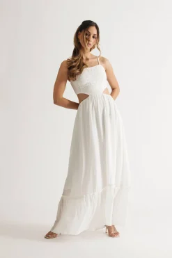 Tobi Angel Touch Chiffon Cutout Maxi Dress -
