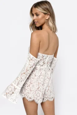 Tobi Angelica Off The Shoulder Romper - White