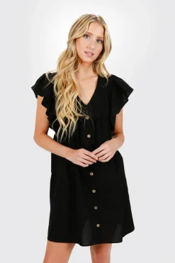 Tobi Anikka Ruffle Shift Mini Dress -
