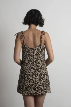Tobi Animal Attraction Leopard Print Shift Mini Dress -