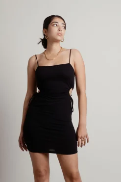 Tobi Anita Ribbed Cutout Mini Dress -