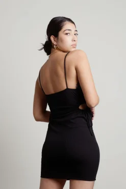 Tobi Anita Ribbed Cutout Mini Dress -