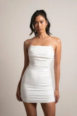 Tobi Annamarie Strapless Bodycon Mini Dress - Red