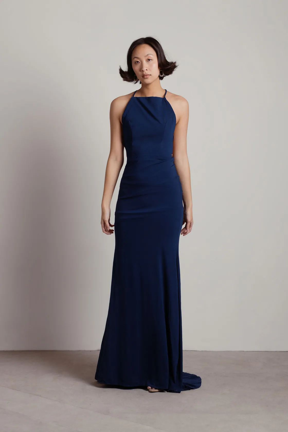Tobi Another Night Out Halter Cross Back Maxi Dress - Magenta