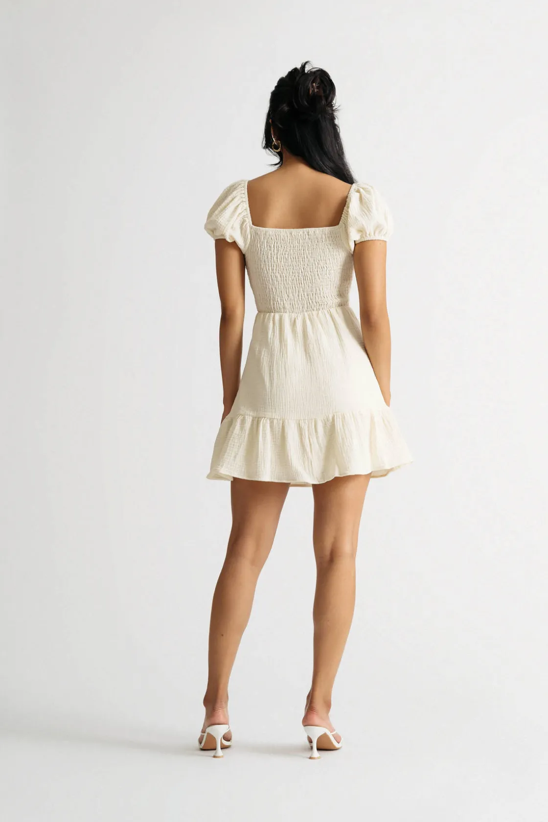 Tobi Another Way Sweetheart Keyhole Skater Mini Dress