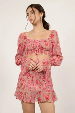 Tobi Ansley Ruched Mini Skirt -