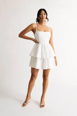 Tobi Aphrodite Tiered Ruffle Flared Skater Dress